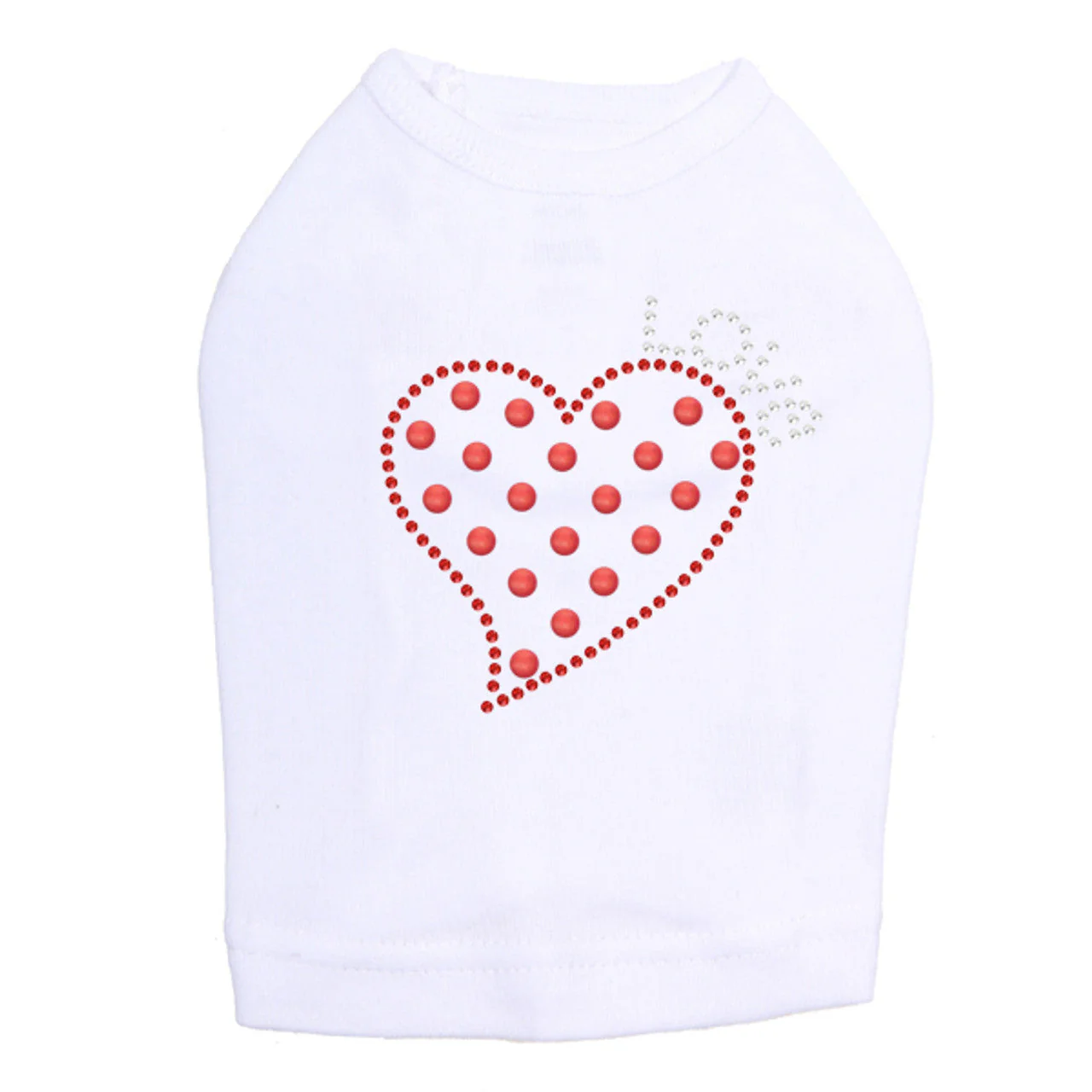 Small Love Polka Dot Heart - Dog Tank - Image 9