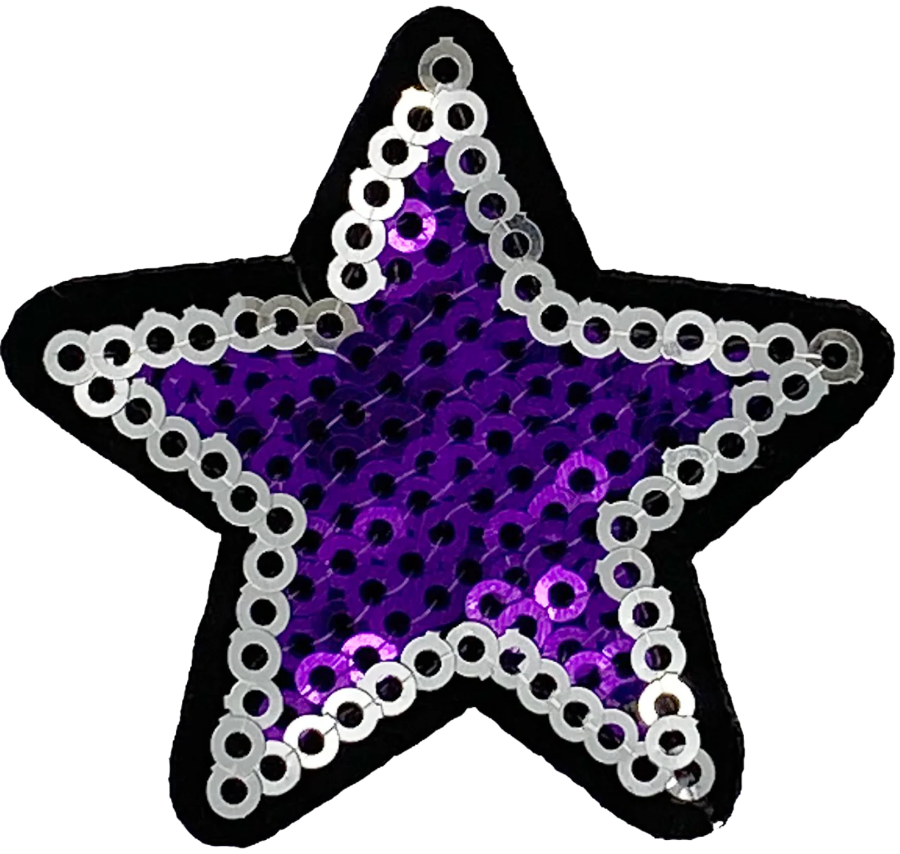 Small Purple Sequin Star - Patch