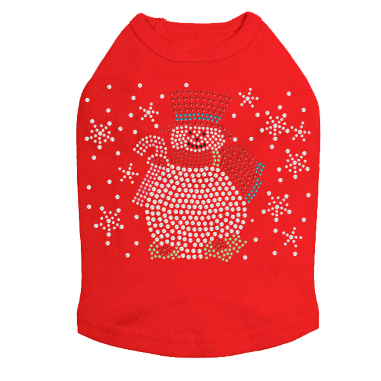 Snowman with Snowflakes & Candy Canes - Dog Tank - Image 10