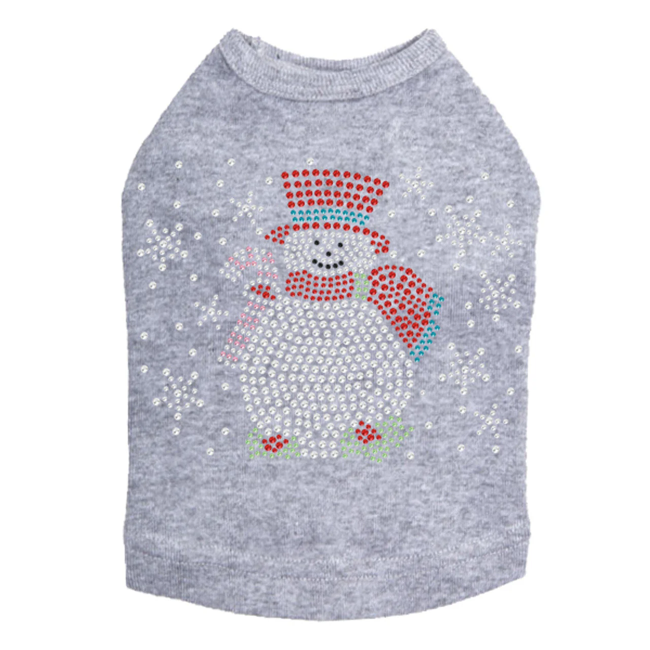 Snowman with Snowflakes & Candy Canes - Dog Tank - Image 6