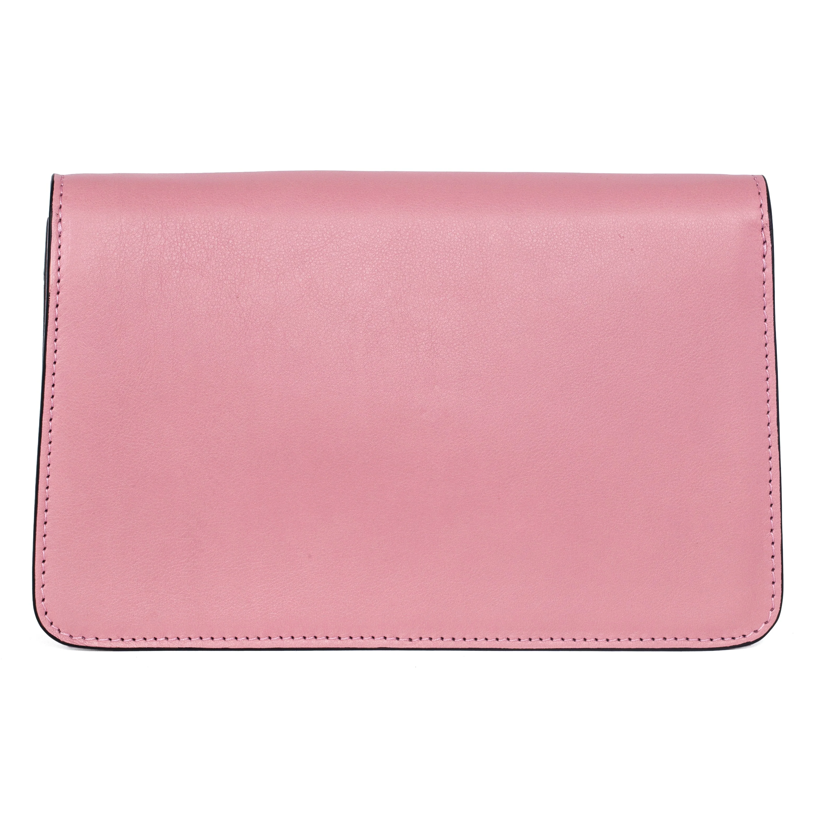 Soft Pink Leather Clutch With Custom Swarovski Stone - Image 4