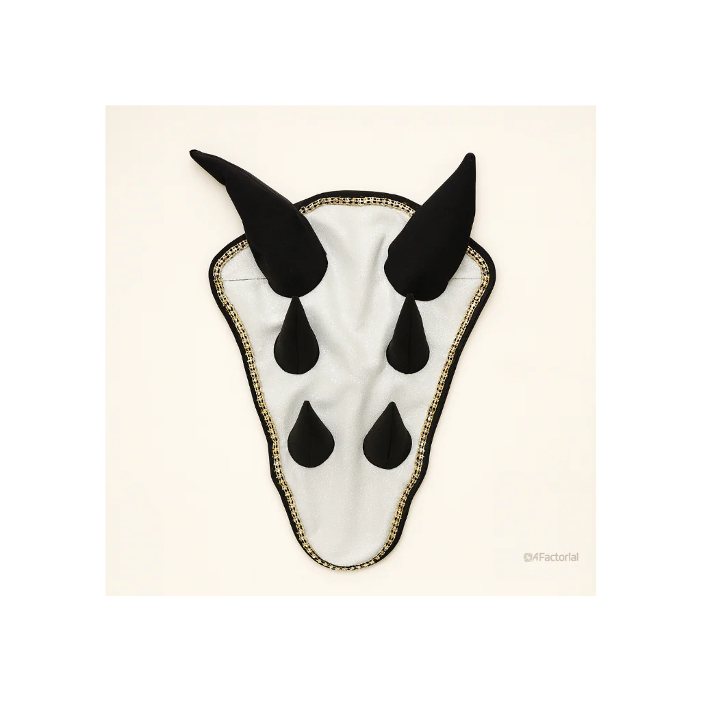 Sparkling White Dragon Saddle Pad, Ear Bonnet & Horse Boot Set - Image 7