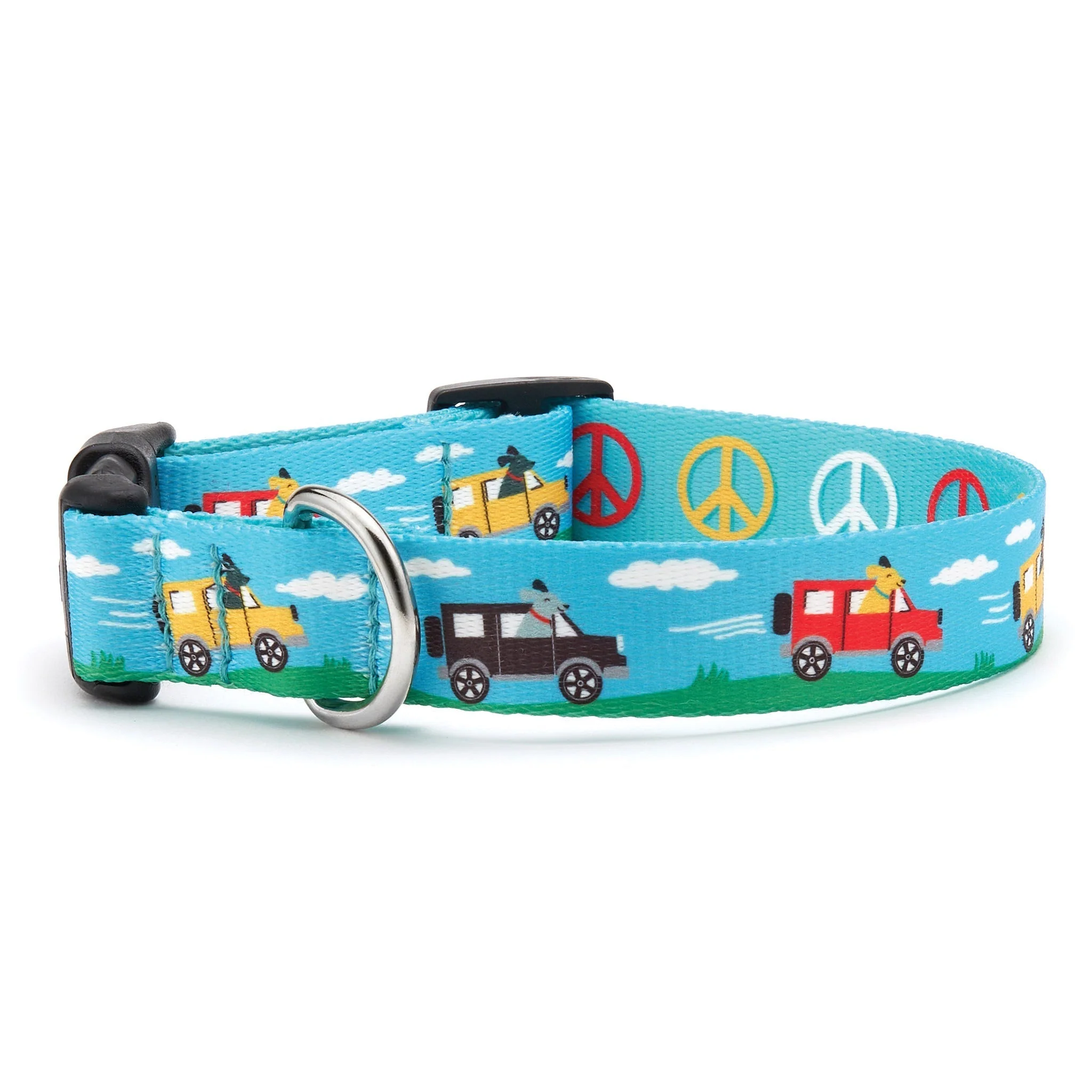 Up Country Beep Beep Printed Cast Brass Dog Collar