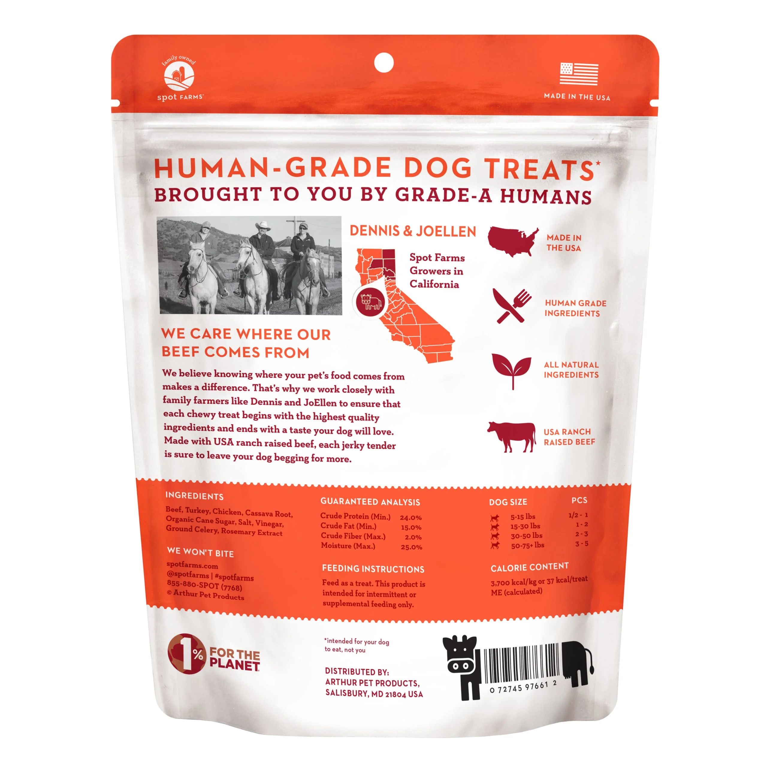 Spot Farms Dog Grain Free Basics Beef Jerky Tenders (10oz) - Image 2