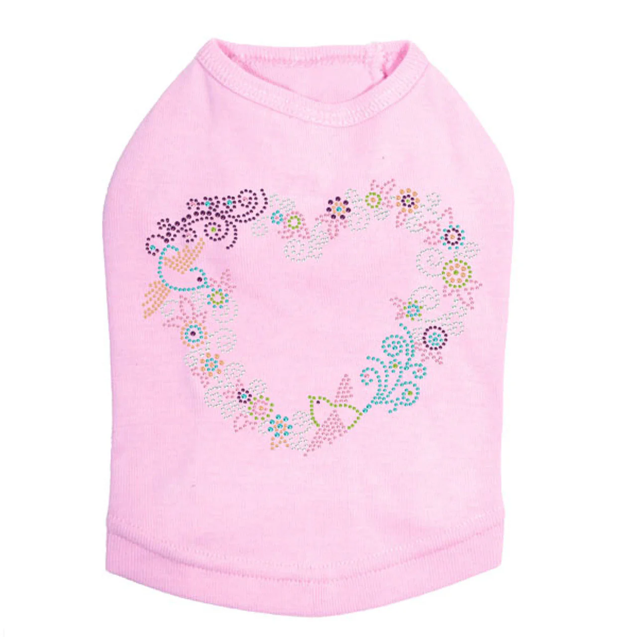 Spring Flower & Bird Heart - Dog Tank - Image 3