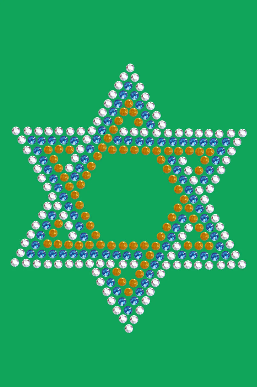 Star of David Blue & Gold (Small)- Bandanna - Image 2
