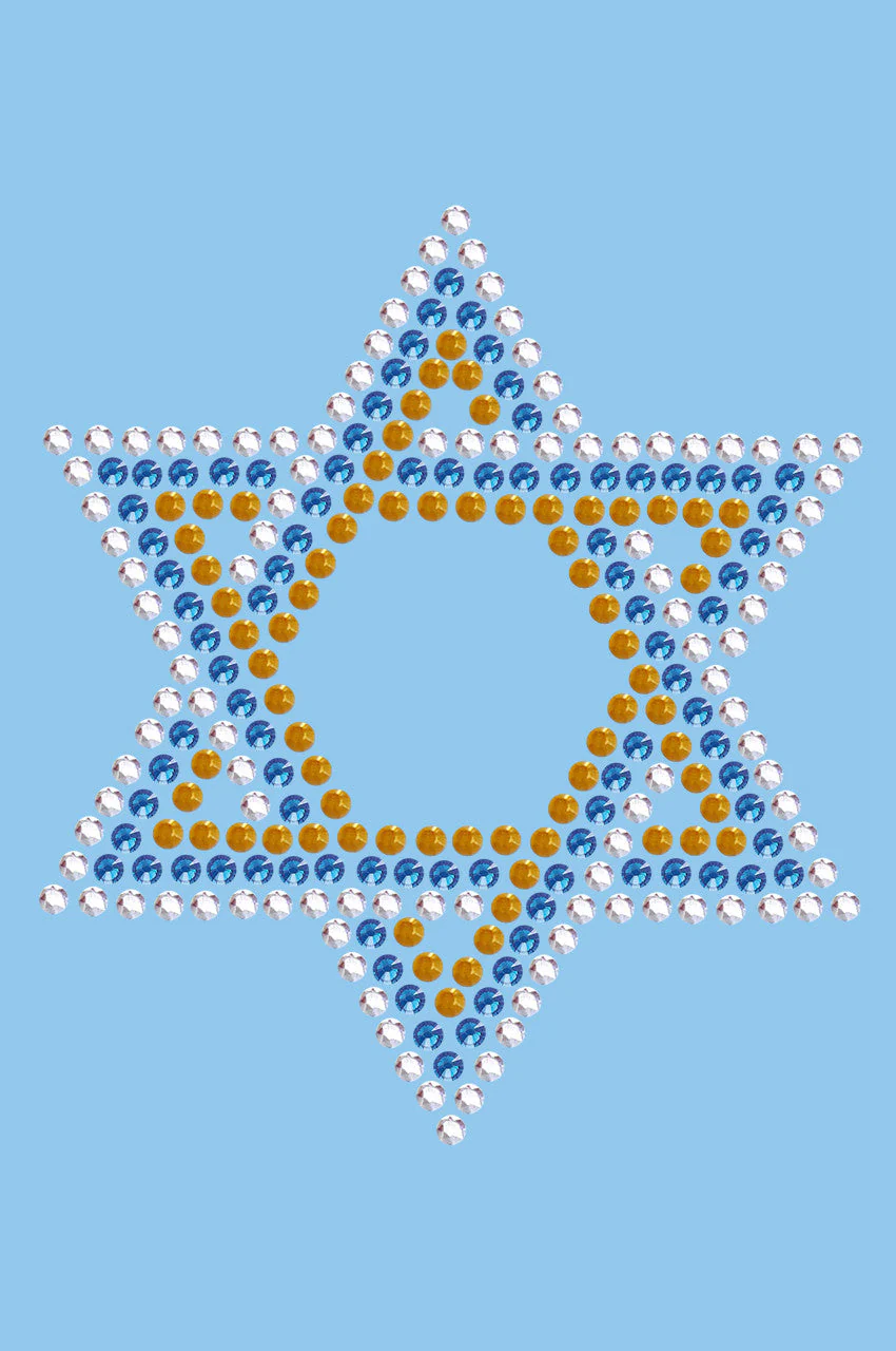 Star of David Blue & Gold (Small)- Bandanna - Image 8