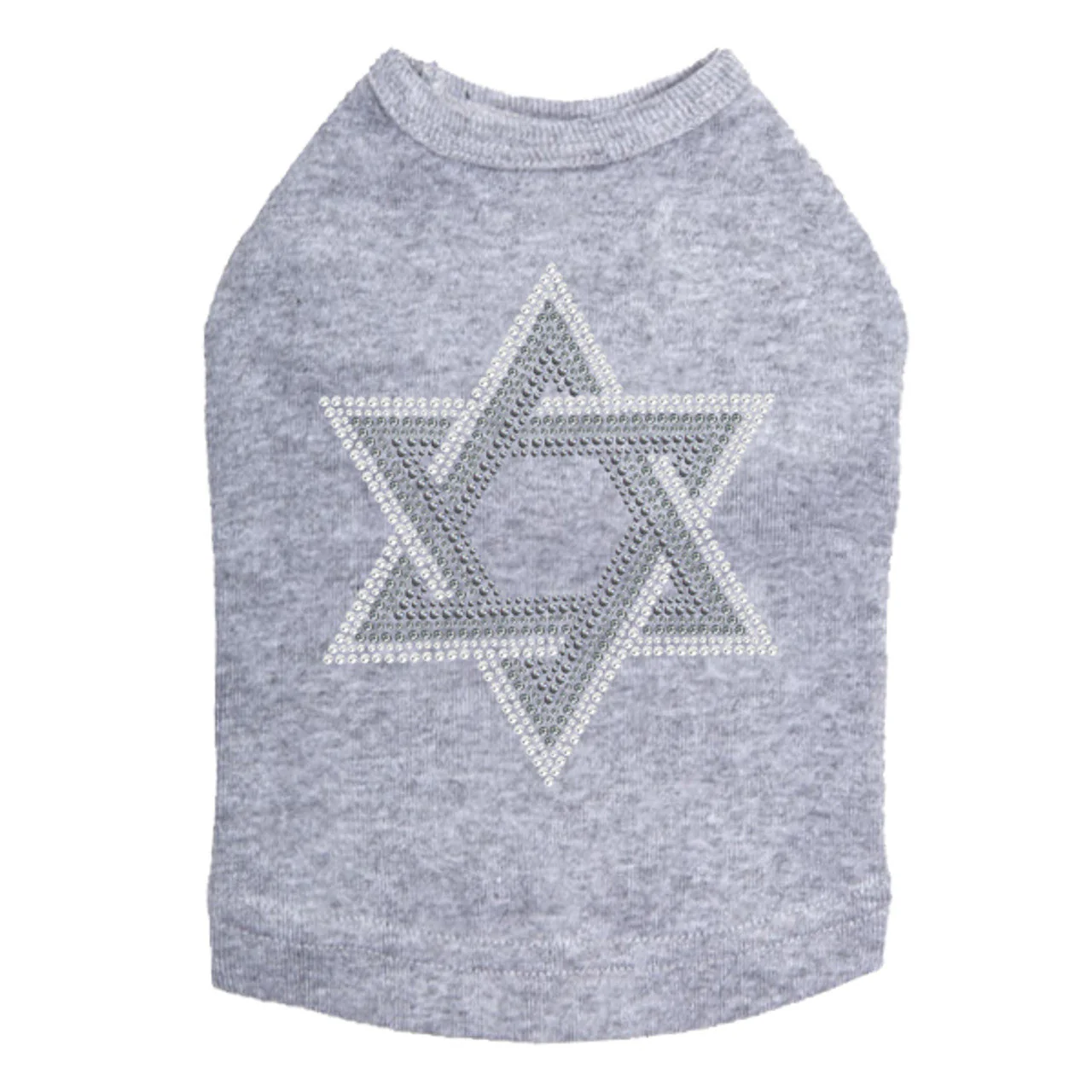 Star of David (Gray and Clear) - Dog Tank - Image 15