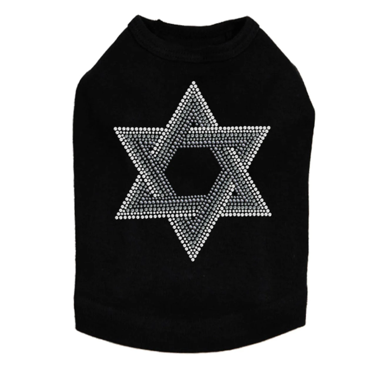 Star of David (Gray and Clear) - Dog Tank - Image 2