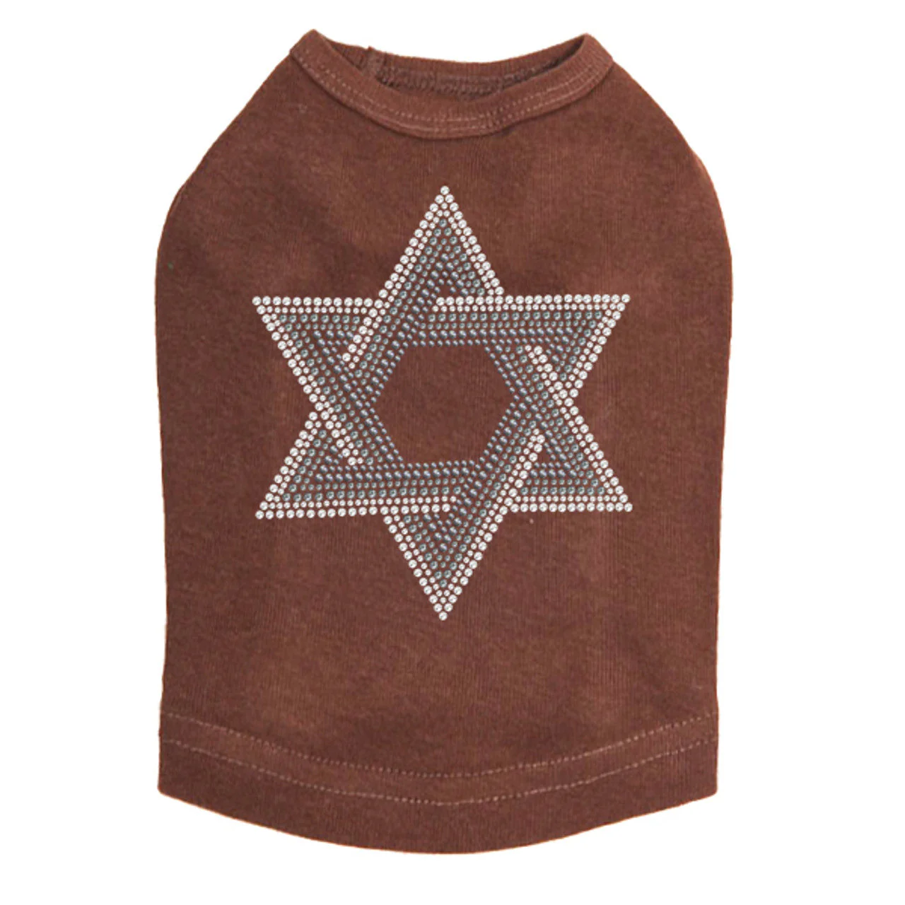 Star of David (Gray and Clear) - Dog Tank - Image 4