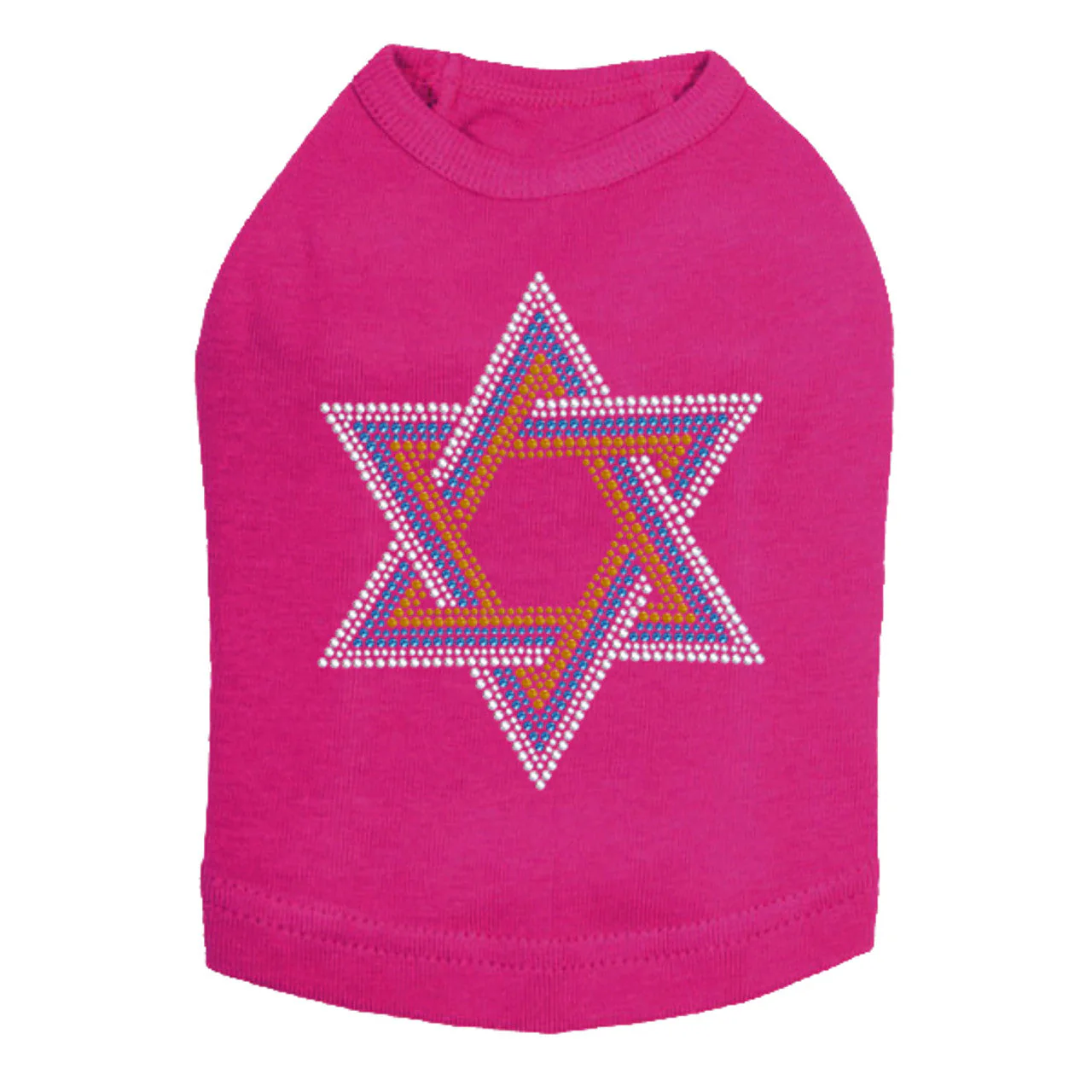 Star of David - Large (Blue, Silver, & Gold) - Dog Tank - Image 13