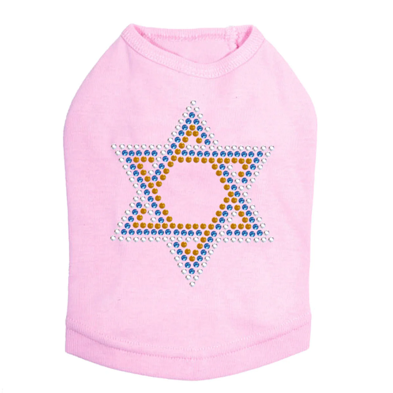 Star of David - Small (Blue, Silver, & Gold) - Dog Tank - Image 11