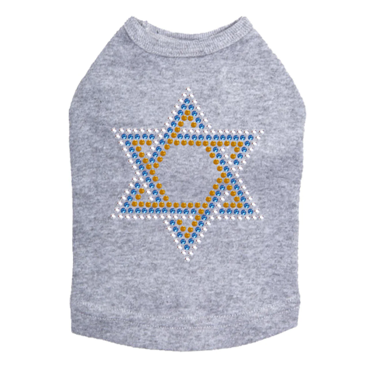 Star of David - Small (Blue, Silver, & Gold) - Dog Tank - Image 15