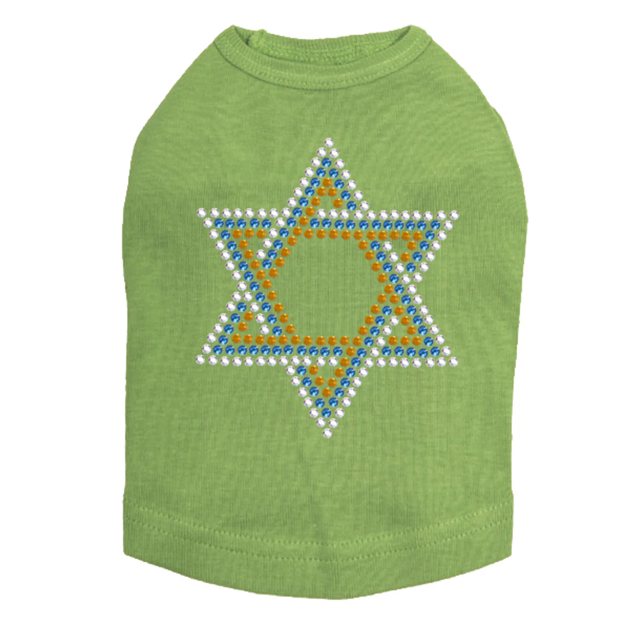 Star of David - Small (Blue, Silver, & Gold) - Dog Tank - Image 17