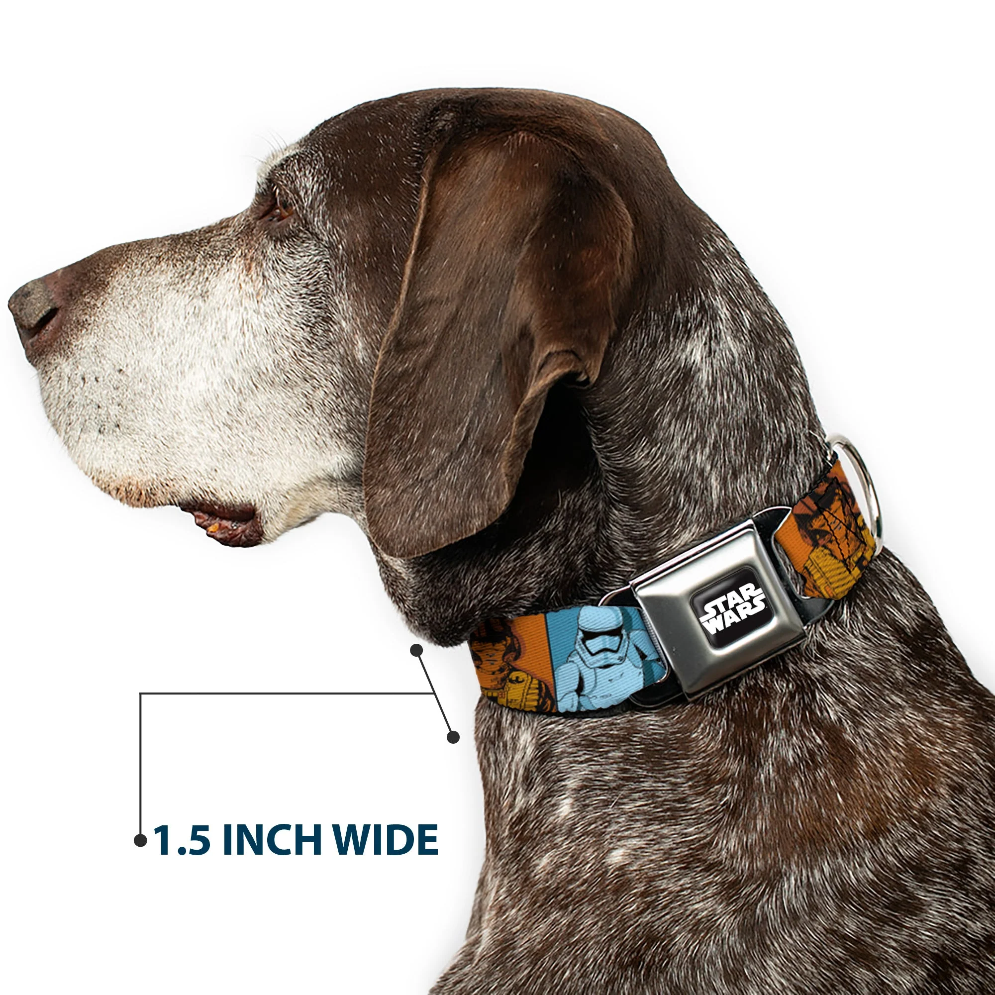 STAR WARS Logo Full Color Black/White Seatbelt Buckle Collar - Star Wars the Force Awakens Character and Icon Blocks Multi Color - Image 7