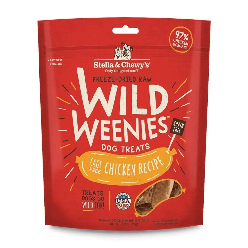 Stella & Chewys Freeze Dried Wild Weenies Chicken Dog Treats (3.25oz)