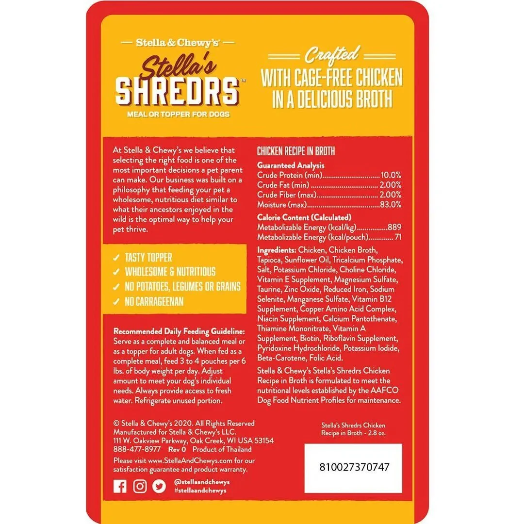 Stella & Chewy’s Shredrs Chicken Dog Food (2.8oz) - Image 2