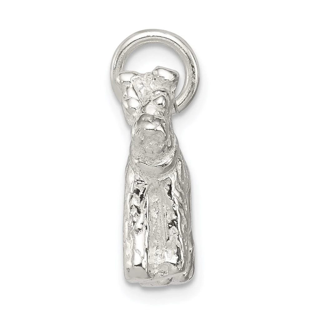 Sterling Silver 3D Schnauzer Dog Charm or Pendant - Image 2