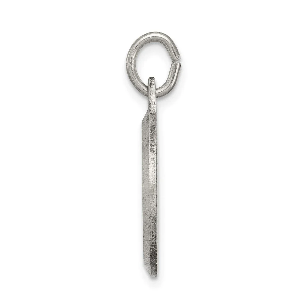 Sterling Silver Antiqued Star of David Medal, 17mm - Image 2