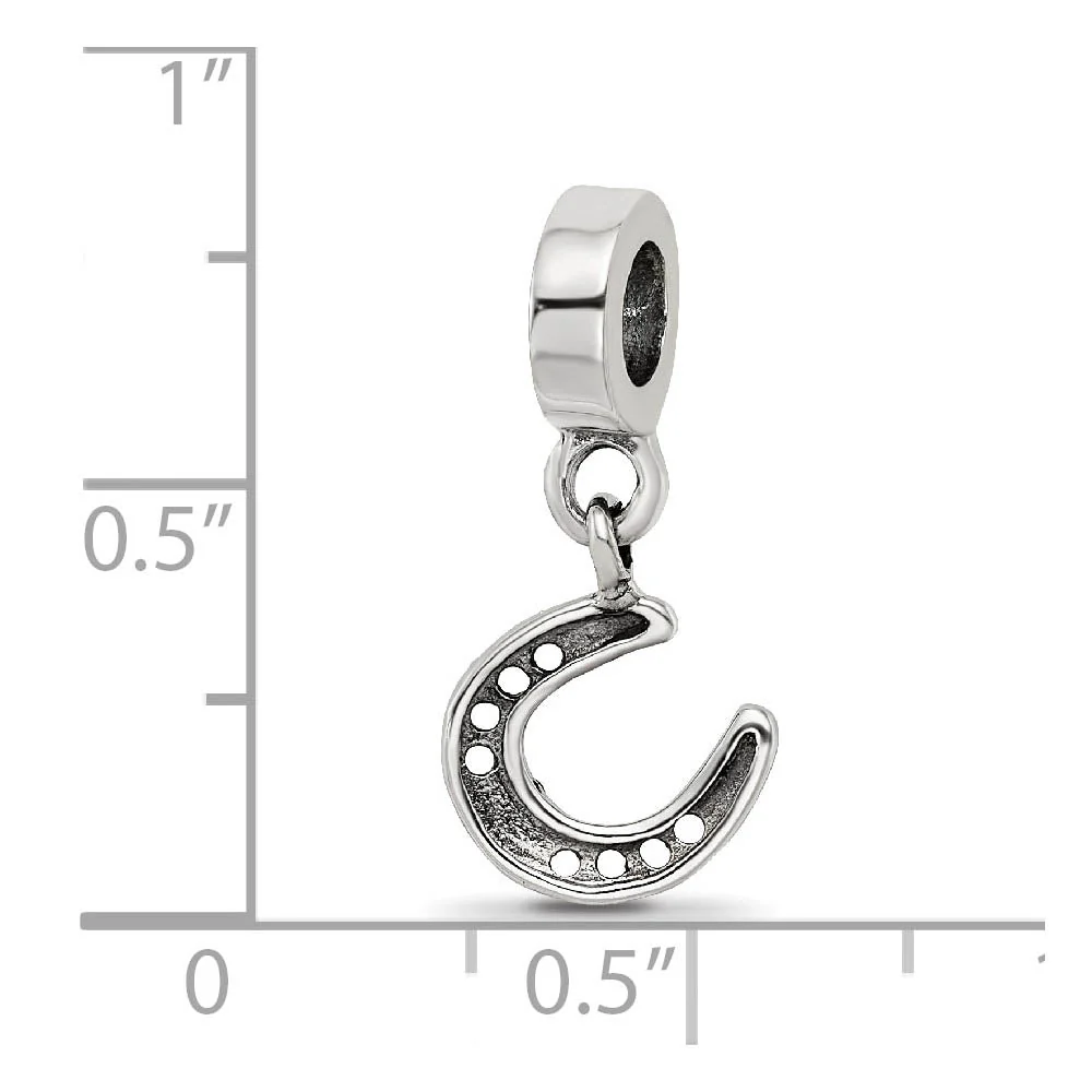 Sterling Silver Horseshoe Dangle Bead Charm - Image 5