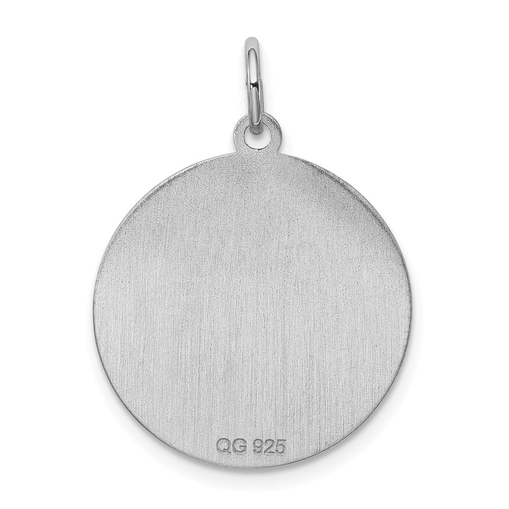 Sterling Silver Laser Etched Beagle Dog Pendant, 19mm - Image 3