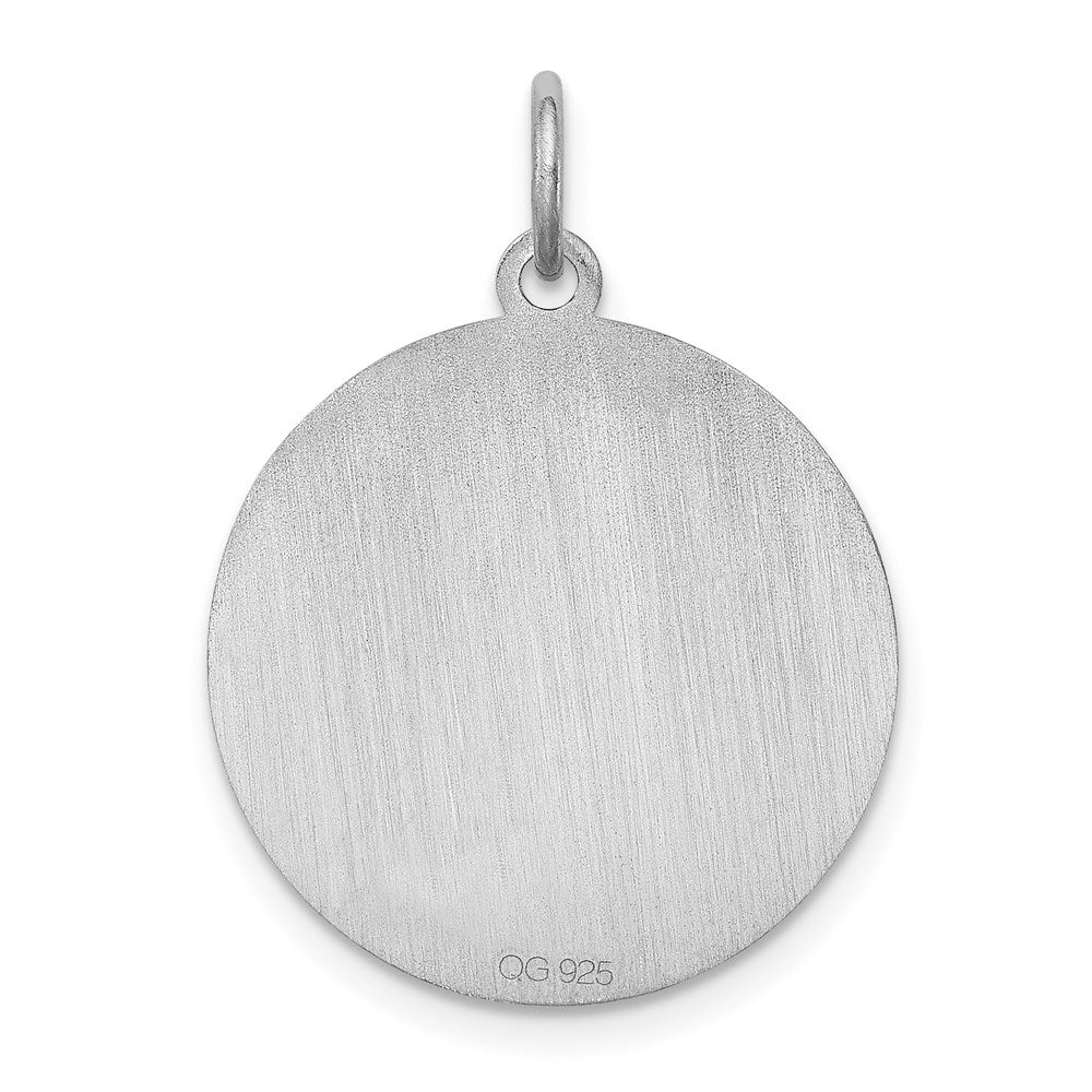 Sterling Silver Laser Etched Brittany Spaniel Dog Pendant, 19mm - Image 3