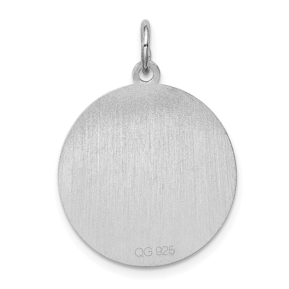 Sterling Silver Laser Etched Chow Dog Pendant, 19mm - Image 3