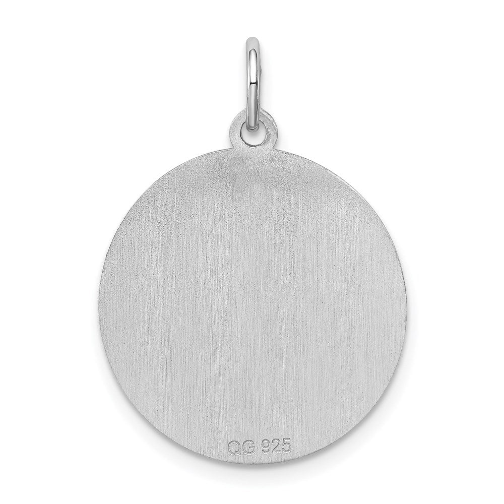 Sterling Silver Laser Etched Doberman Pinscher Dog Pendant, 19mm - Image 3