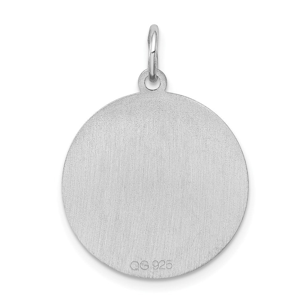 Sterling Silver Laser Etched English Springer Dog Pendant, 19mm - Image 3