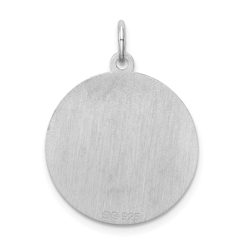 Sterling Silver Laser Etched Golden Retriever Dog Pendant, 19mm - Image 3