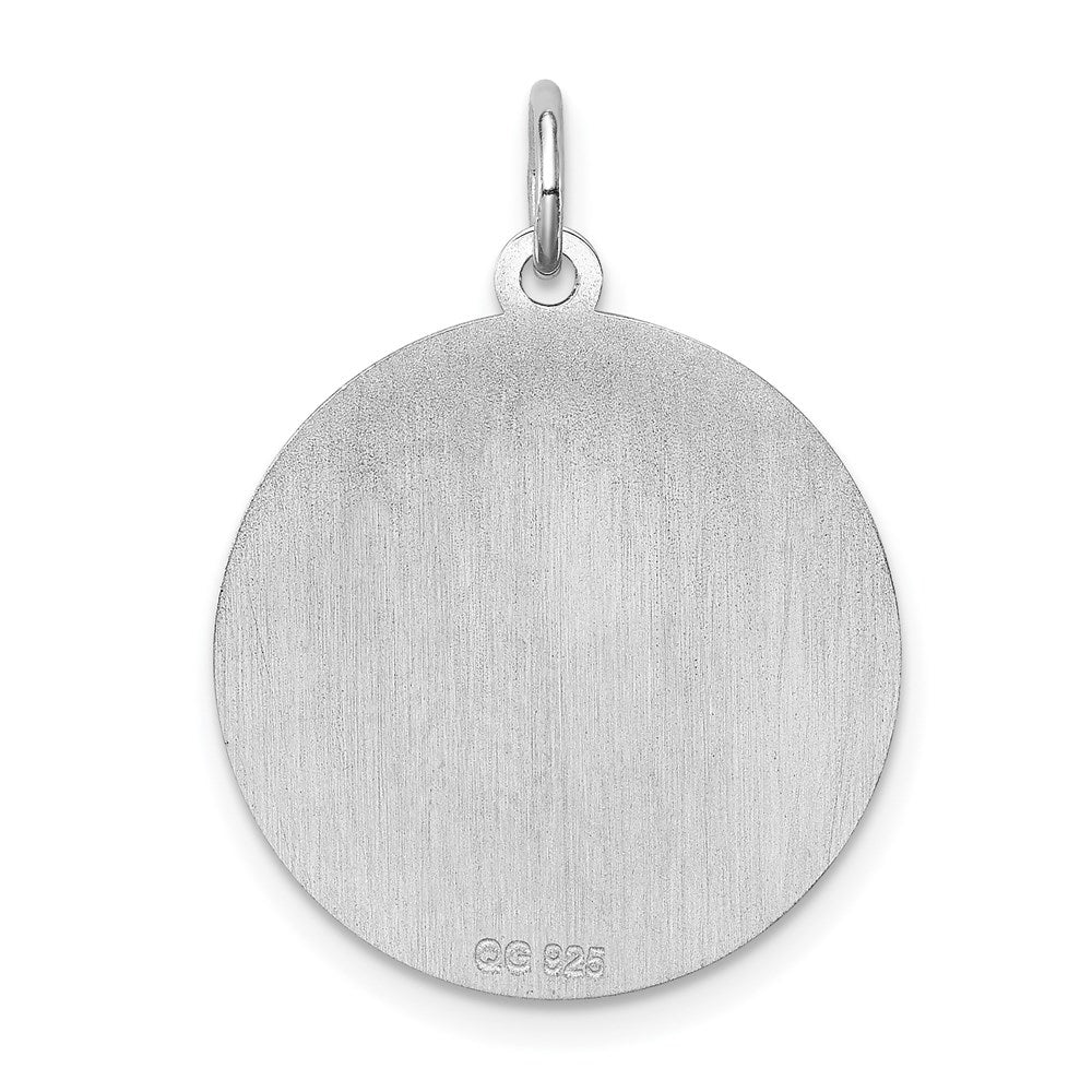 Sterling Silver Laser Etched Pekingese Dog Pendant, 19mm - Image 3