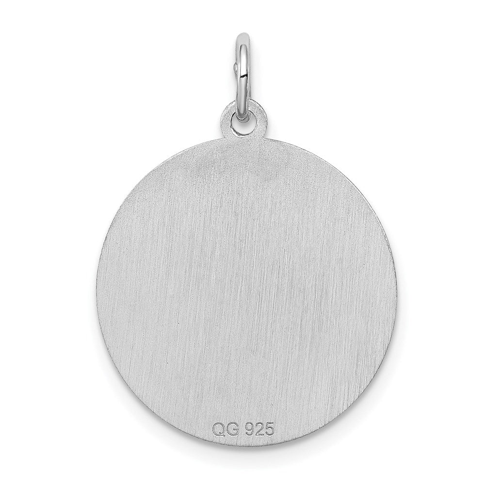 Sterling Silver Laser Etched Shih Tzu Dog Pendant, 19mm - Image 3