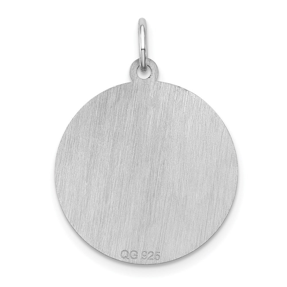 Sterling Silver Laser Etched Springer Spaniel Dog Pendant, 19mm - Image 3