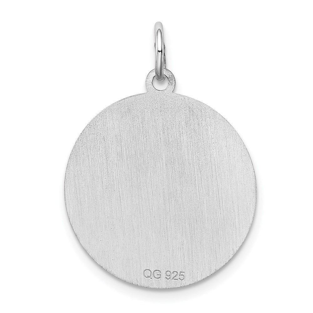 Sterling Silver Laser Etched Weimaraner Dog Pendant, 19mm - Image 3
