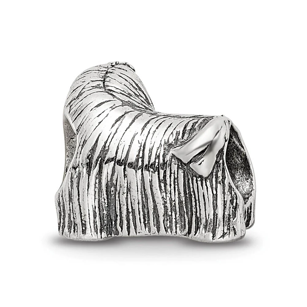 Sterling Silver Maltese Dog Bead Charm - Image 3