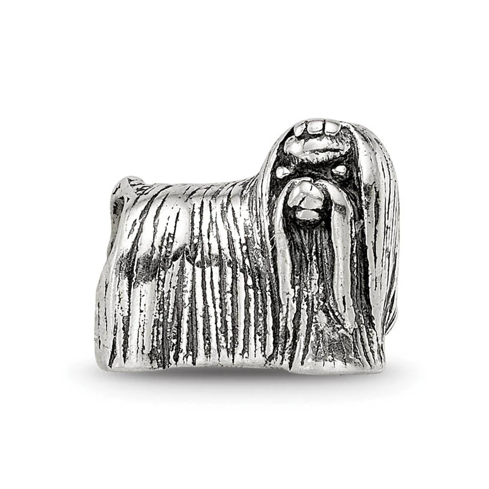 Sterling Silver Maltese Dog Bead Charm - Image 4