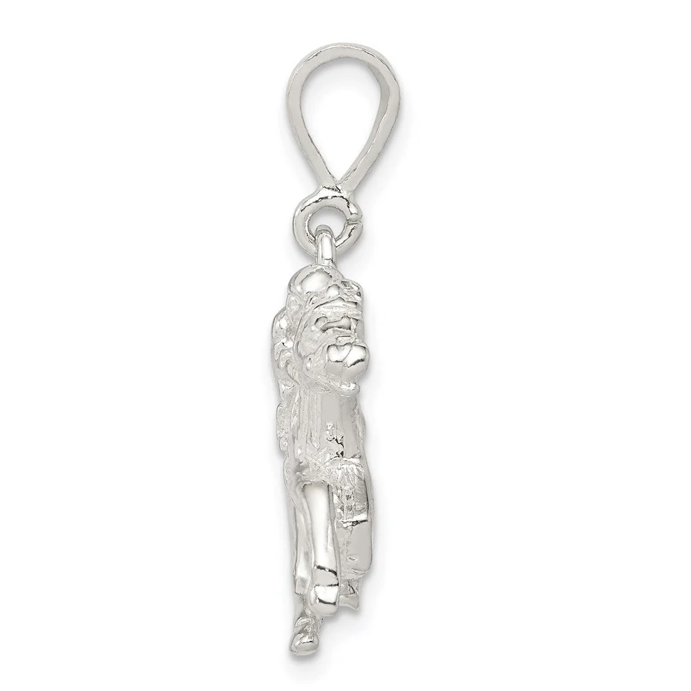 Sterling Silver Race Horse and Jockey Pendant - Image 2