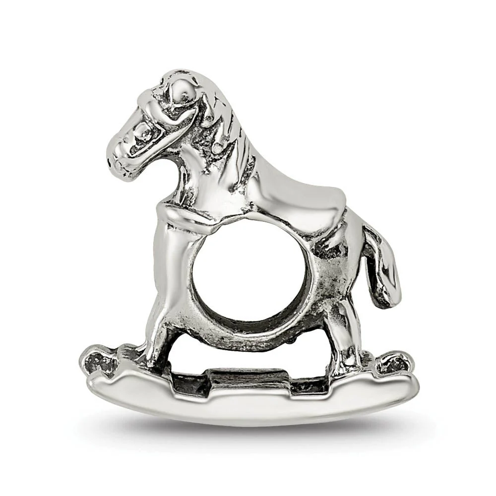 Sterling Silver Rocking Horse Bead Charm - Image 2