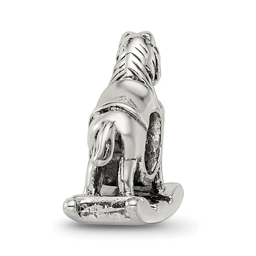 Sterling Silver Rocking Horse Bead Charm - Image 3