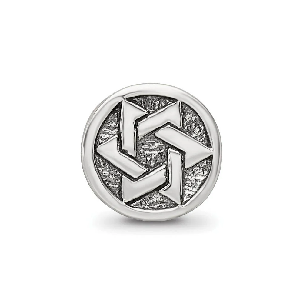 Sterling Silver Star of David Round Bead Charm - Image 3
