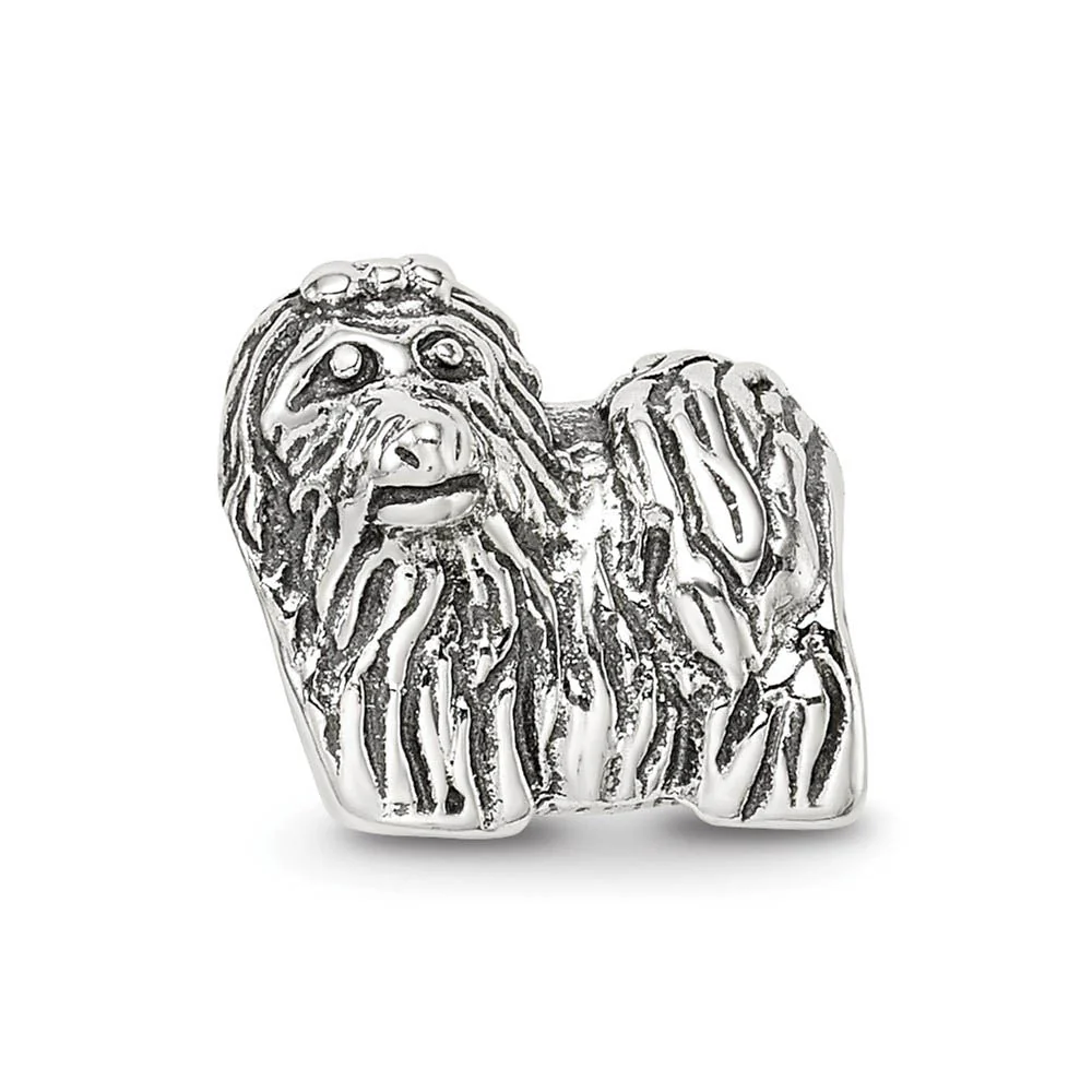 Sterling Silver Yorkshire Terrier, Dog Bead Charm - Image 3
