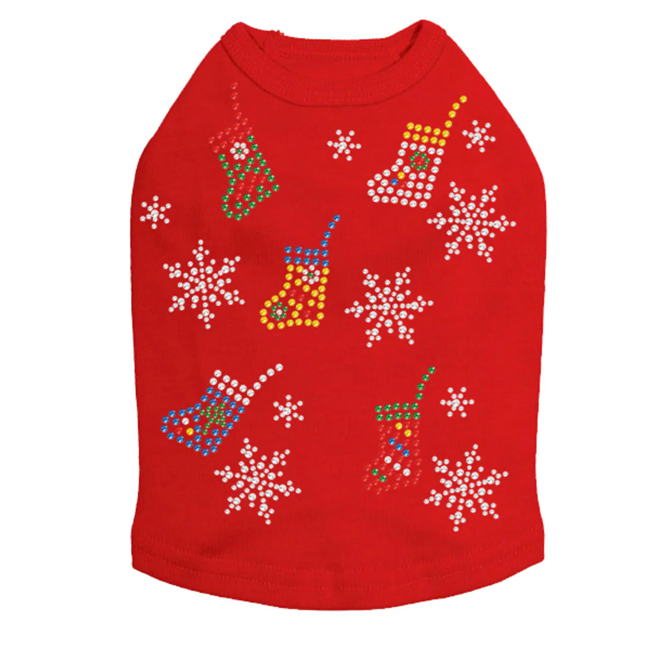 Stockings & Snowflakes - Dog Tank - Image 2