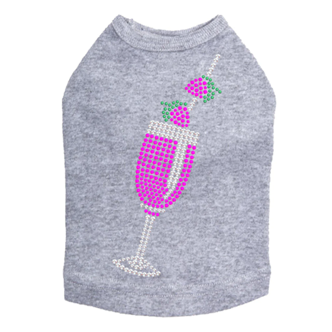 Strawberry Daiquiri - Rhinestones - Dog Tank - Image 10
