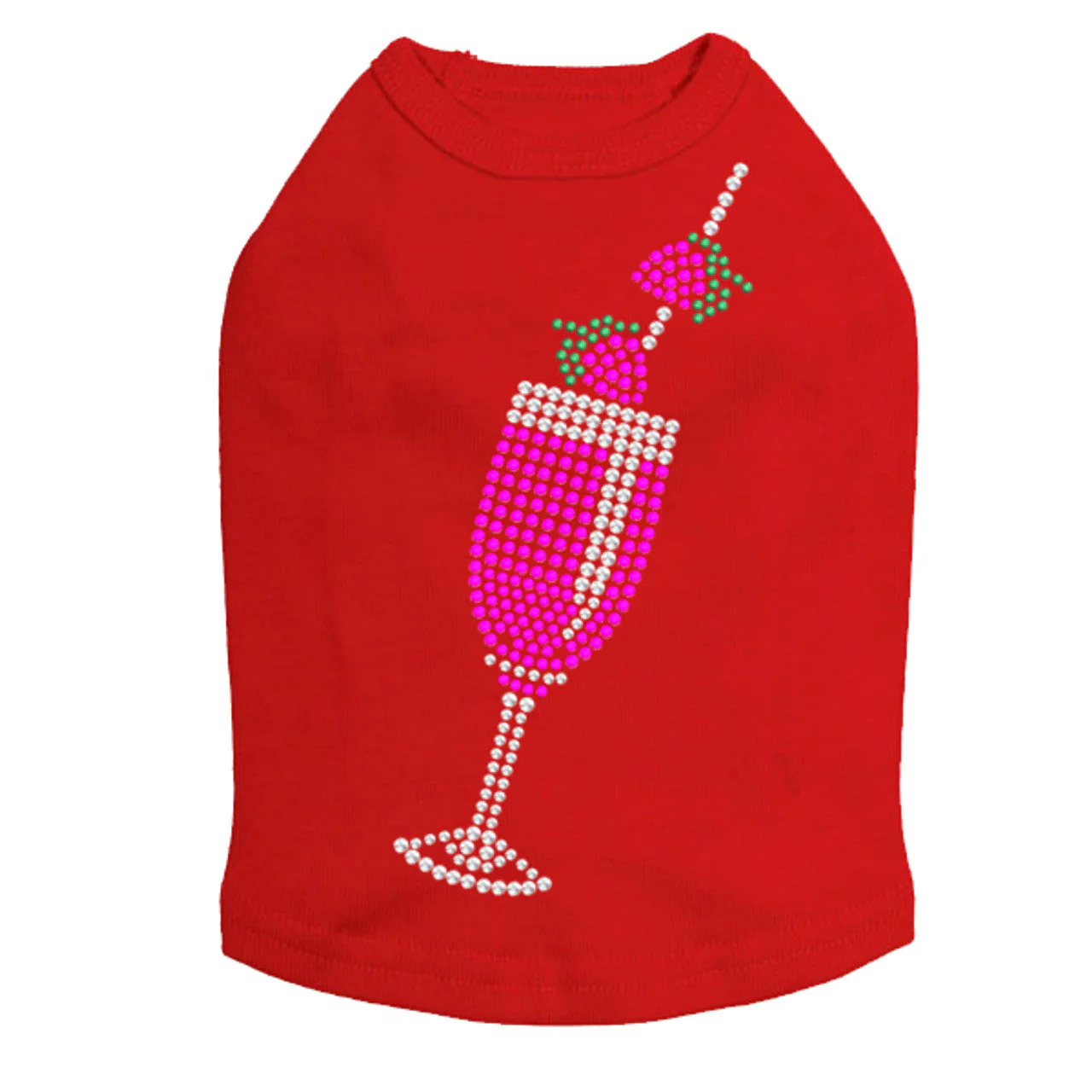 Strawberry Daiquiri - Rhinestones - Dog Tank - Image 6