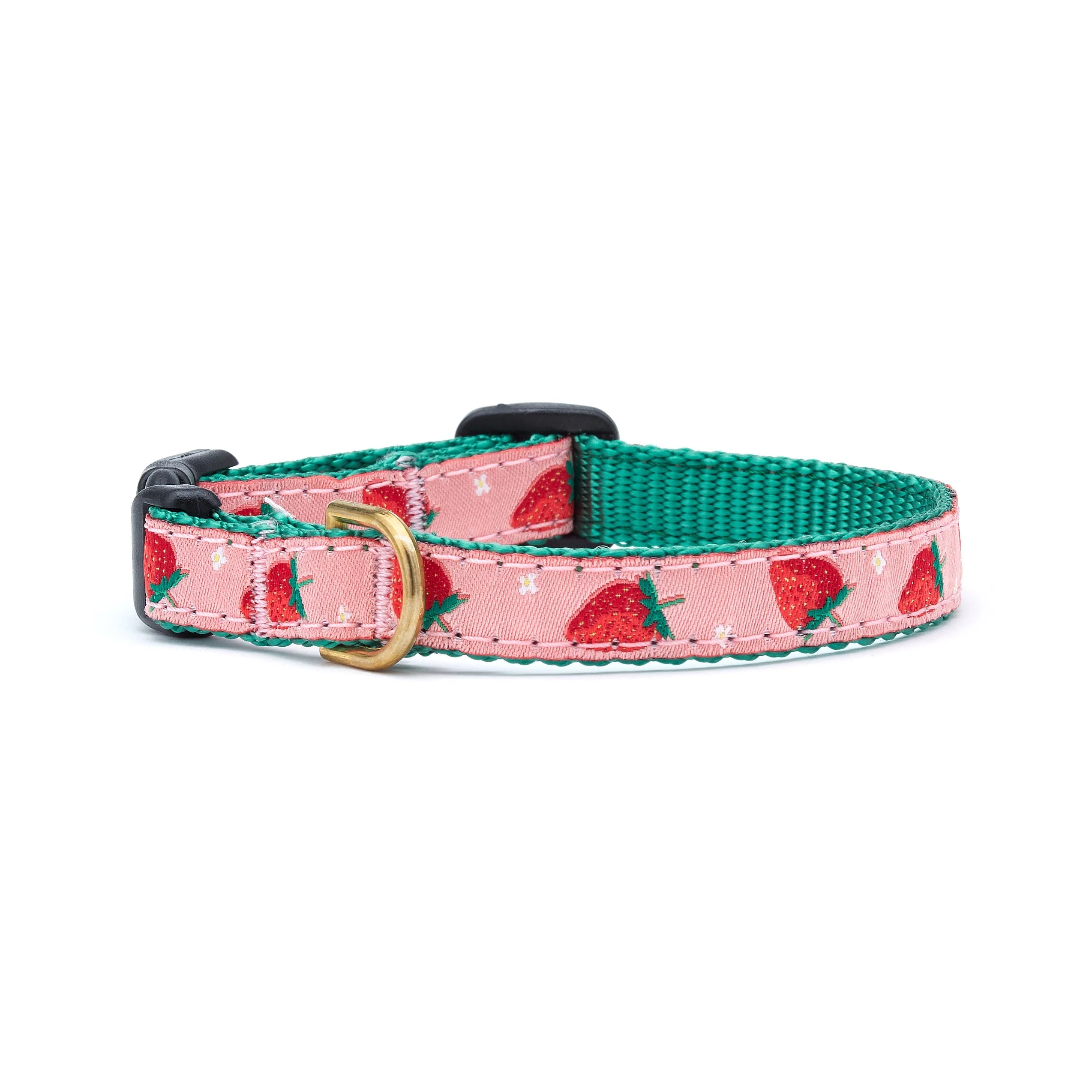 Up Country Strawberry Fields Made in USA Dog Collar