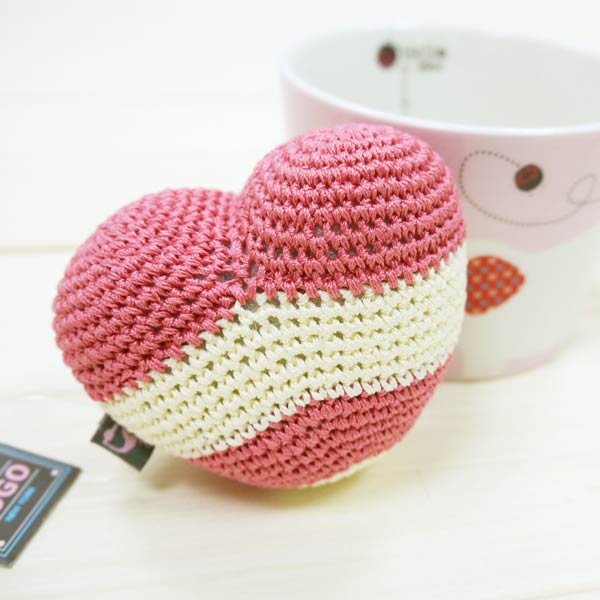 Stripy Heart Crochet Toy - Image 4