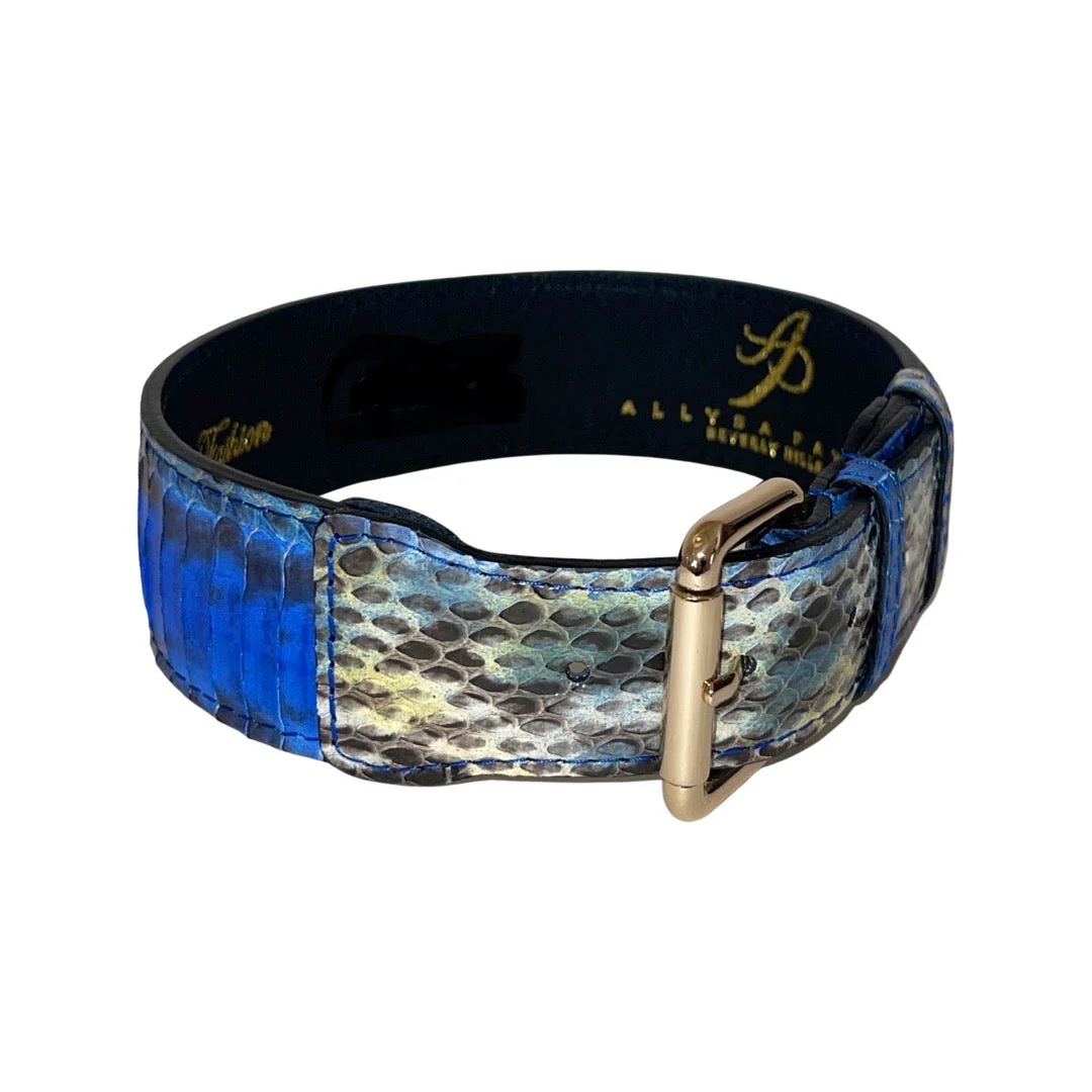 Stunning Multi-Blue Tone Snake Classic Collar - Image 5