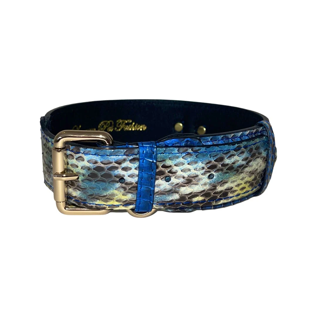Stunning Multi-Blue Tone Snake Classic Collar - Image 6