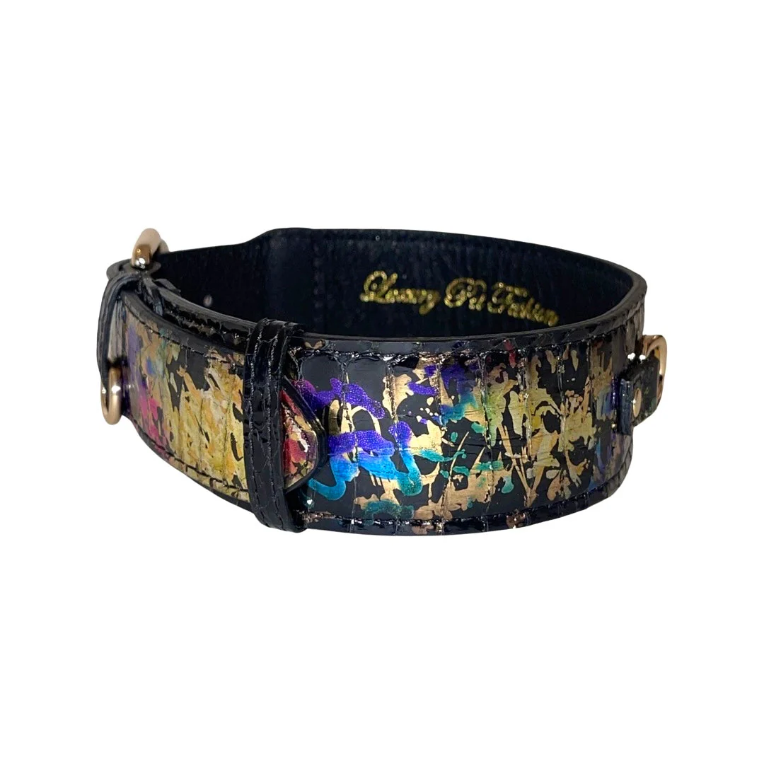 Stunning One OF A Kind Art Deco Custom Snake Collar With Gold Classic Hardware - Image 2