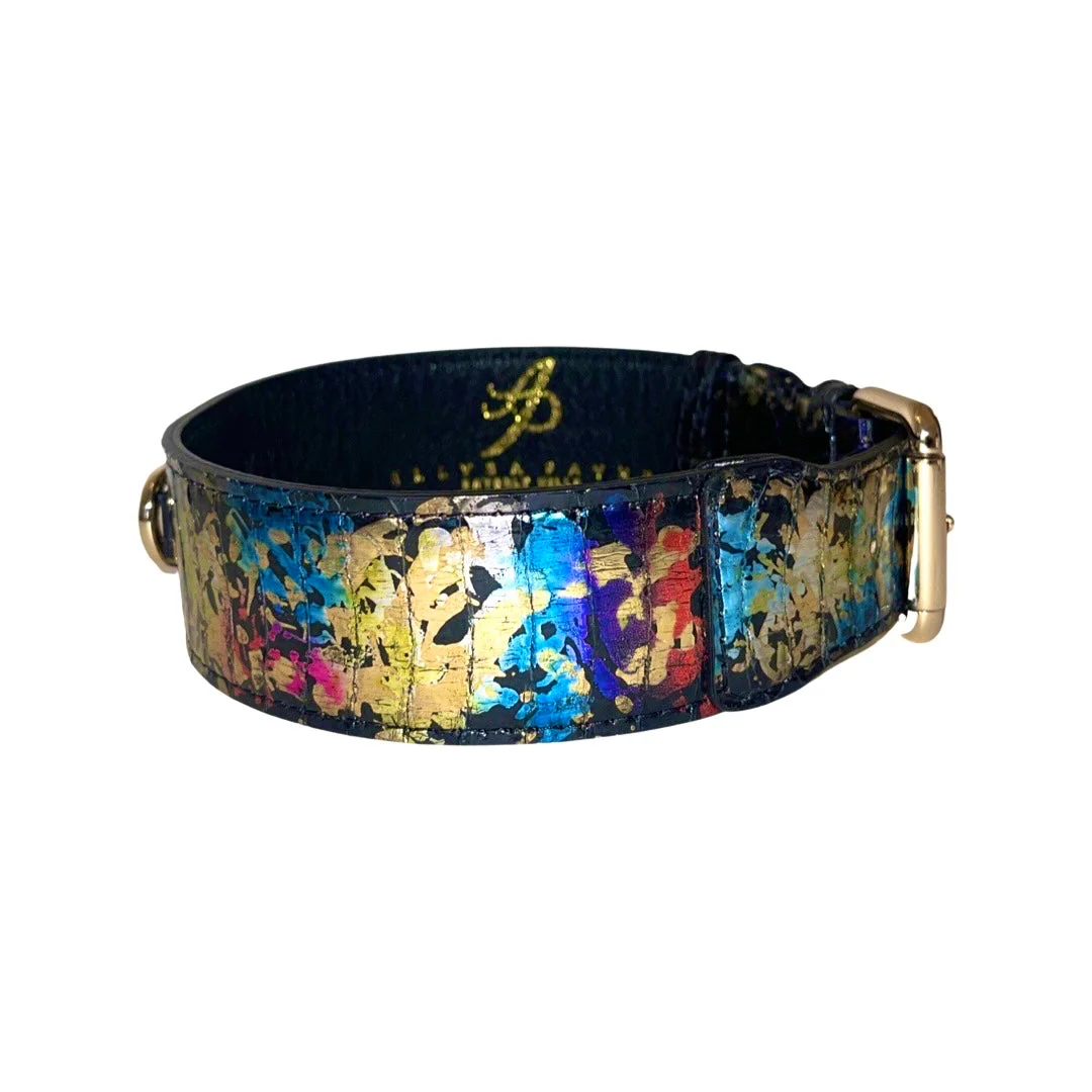 Stunning One OF A Kind Art Deco Custom Snake Collar With Gold Classic Hardware - Image 4